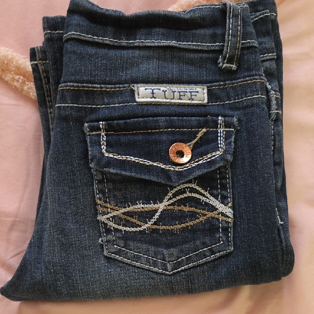Cowgirl Tuff Co Indigo Girls Jeans with Embroidered Pocket